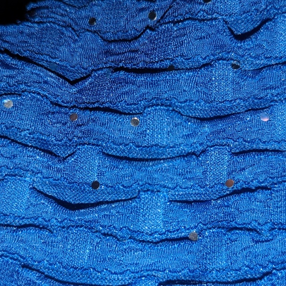 CATHERINES Blue Sparkle Textured Tunic 5x - Picture 5 of 11